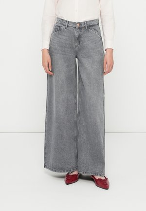 VMANNET - Wide leg - medium grey denim