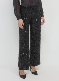 Calliope PALAZZO PAILLETTES  - Stoffhose - nero