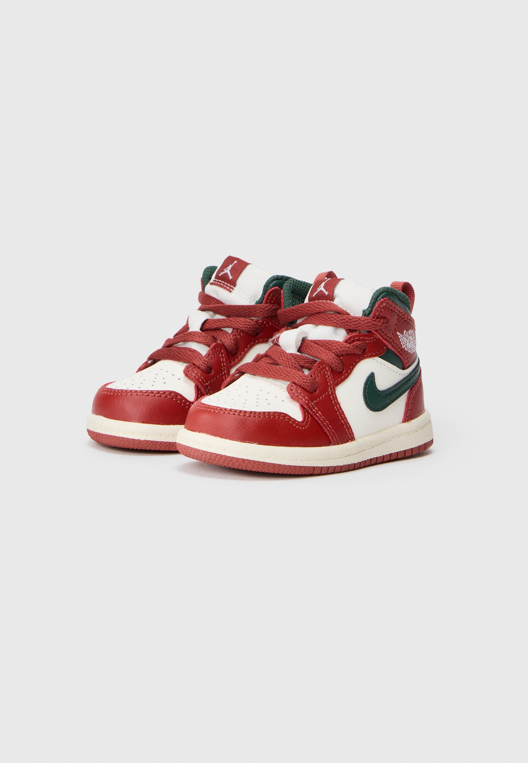 infant red and white jordans