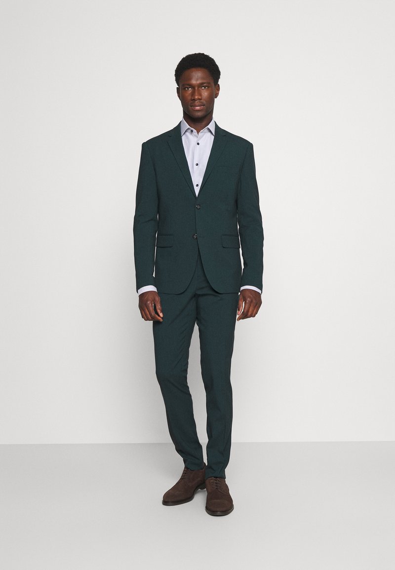 Lindbergh - PLAIN MENS SUIT - Uzvalks - bottle green melange, Palielināt