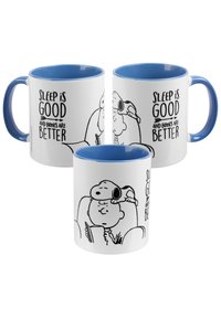 Snoopy THE PEANUTS TASSE SNOOPY-SLEEP IS GOOD AND BOOKS ARE BETTER - Trinkflasche - weiß blau