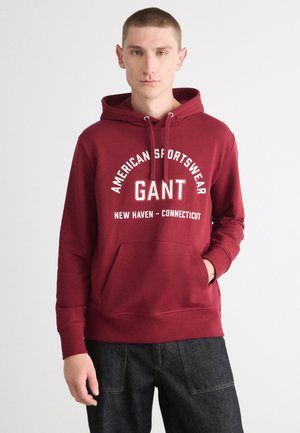 PRINTED GRAPHIC HOODIE - Kapucnis pulóver - plumped red