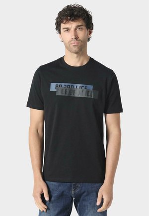 ADRIAN - Print T-shirt - black