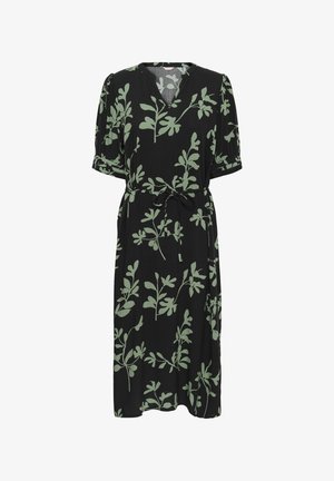 Bon'A Parte, BPRIKKA - Freizeitkleid - black/green bay leaf print