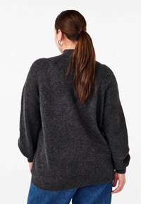 Zizzi Džemperis - dark grey white mel