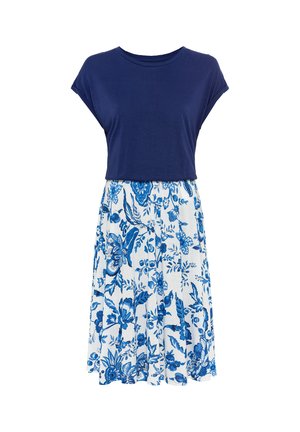 SOMMER - Vestito di maglina - blau creme bedruckt