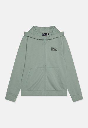 UNISEX - Majica s kapuljačom i patentnim zatvaračem - green milieu