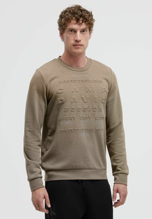 Camp David, CAMP DAVID SWEATSHIRT MIT PRÄGEDRUCK - Sweatshirt - shadow beige