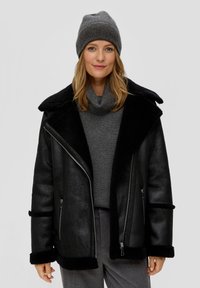 s.Oliver WEICHE MIT UMSCHLAG - Mütze - graphit