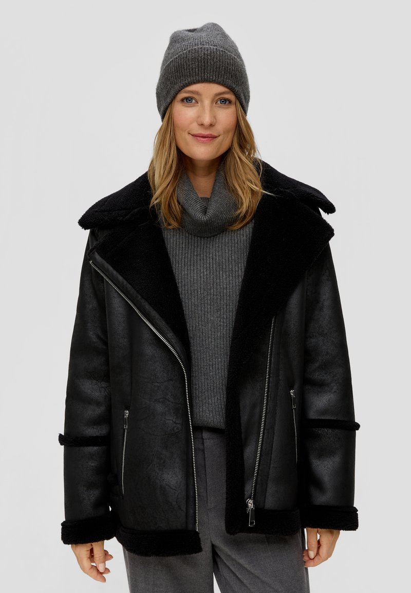 s.Oliver WEICHE MIT UMSCHLAG - Mütze - graphit