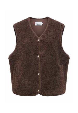 Object, VEST FLEECE - Veste sans manches - seal brown