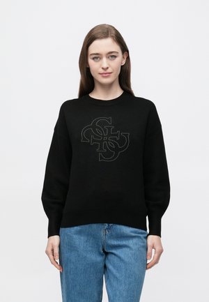 PARKER LOGO - Stickad tröja - jet black