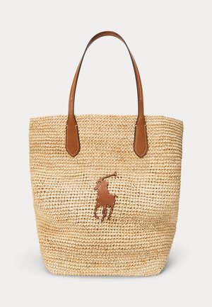 Polo Ralph Lauren BIG PONY RAFFIA LARGE TOTE - Shopping bag - beige/cuoio