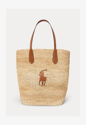 Polo Ralph Lauren BIG PONY RAFFIA LARGE TOTE - Shopping bag - beige/cuoio