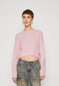 ONLY - ONLMIKANI CROP STRUCTURE O NECK - Strickpullover - pirouette melange Thumbnail-Bild 1