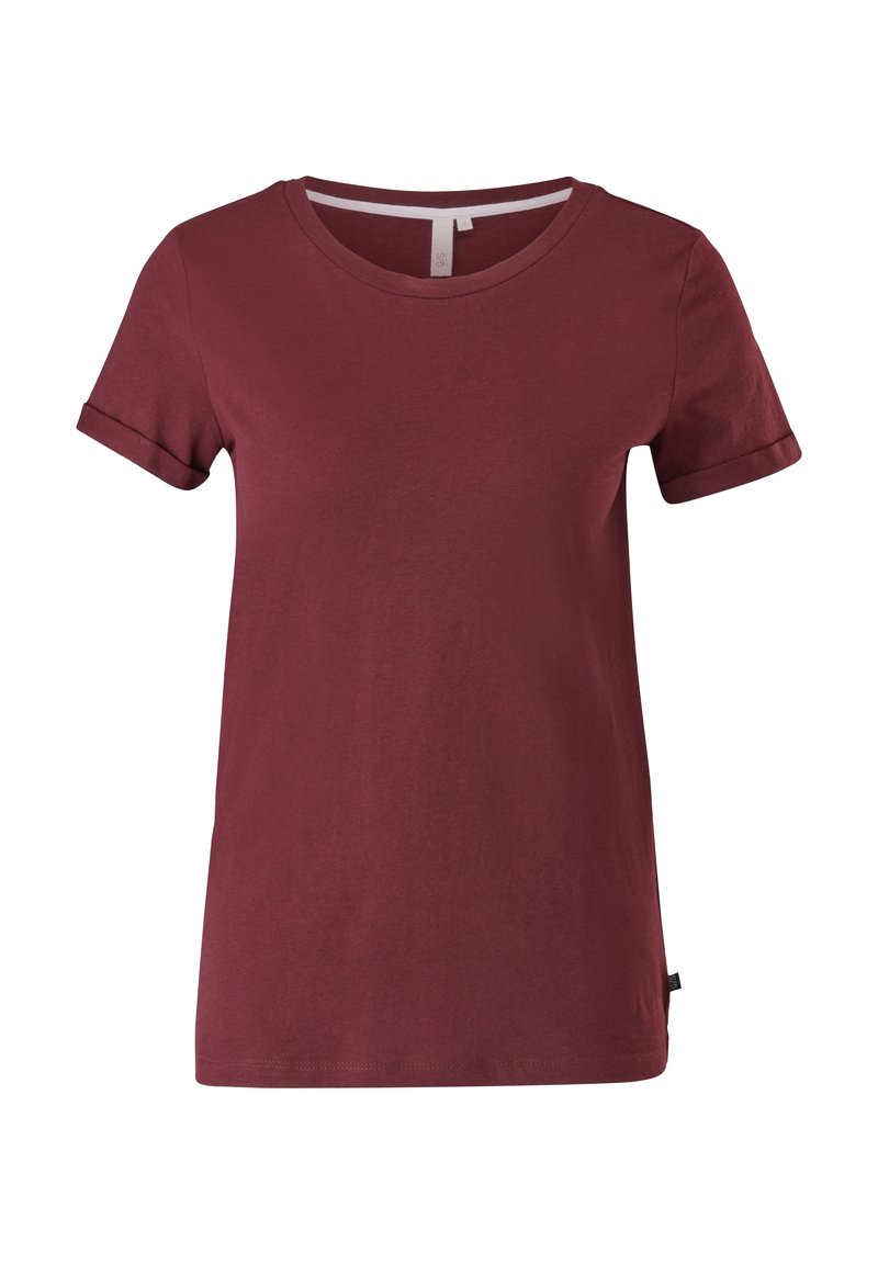 Damen T-Shirts | QS by s.Oliver MIT UMGESCHLAGENEN ÄRMELN T-Shirt basic purple/bordeaux - GS12398 Damen T-Shirts | QS by s.Oliver MIT UMGESCHLAGENEN ÄRMELN T-Shirt basic purple/bordeaux - GS12398