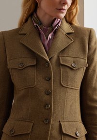 Lauren Ralph Lauren WOOL BLEND TWILL BLAZER - Blazer - brown multi