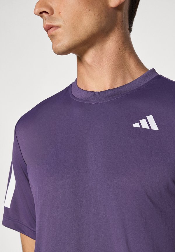 CLUB 3 STRIPES  - Sports T-shirt - aurora plum4