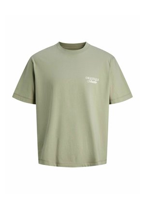 JORNORREBRO TYPO TEE CREW NECK   - Nyomott mintás póló - seagrass