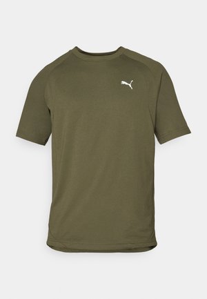 Puma EVOSTRIPE TEE - Camiseta deportiva - dark olive