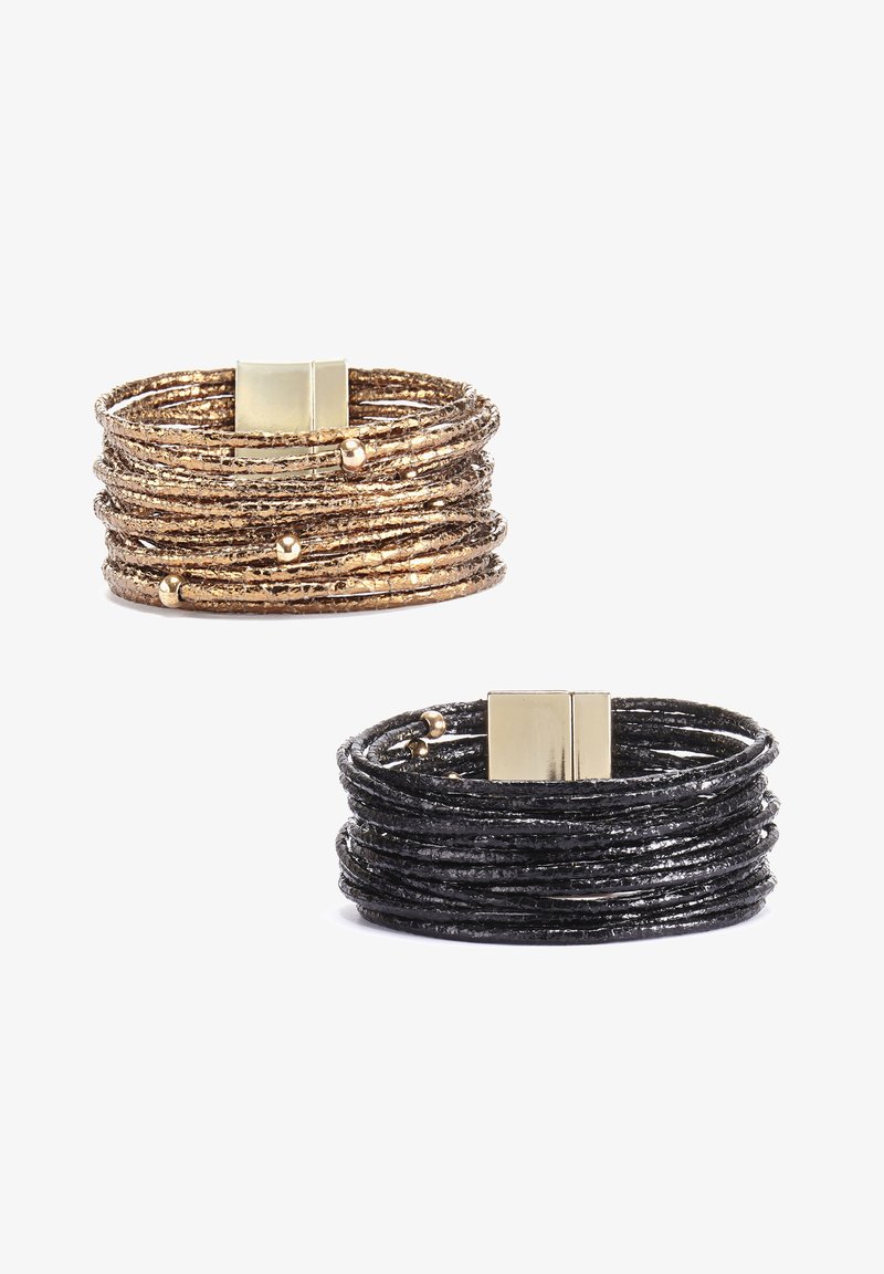 LASCANA 2 PACK - Bracelet - schwarz bronze