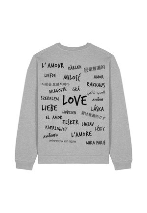 UNIVERSAL LOVE BACK PRINT UNISEX - Sweatshirt - mottled grey
