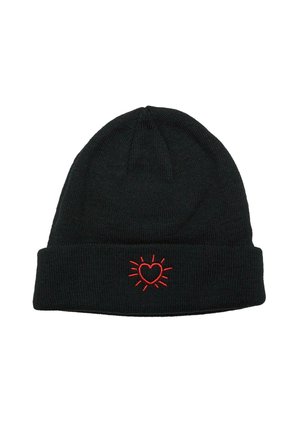GLOWING HEART - Beanie - black