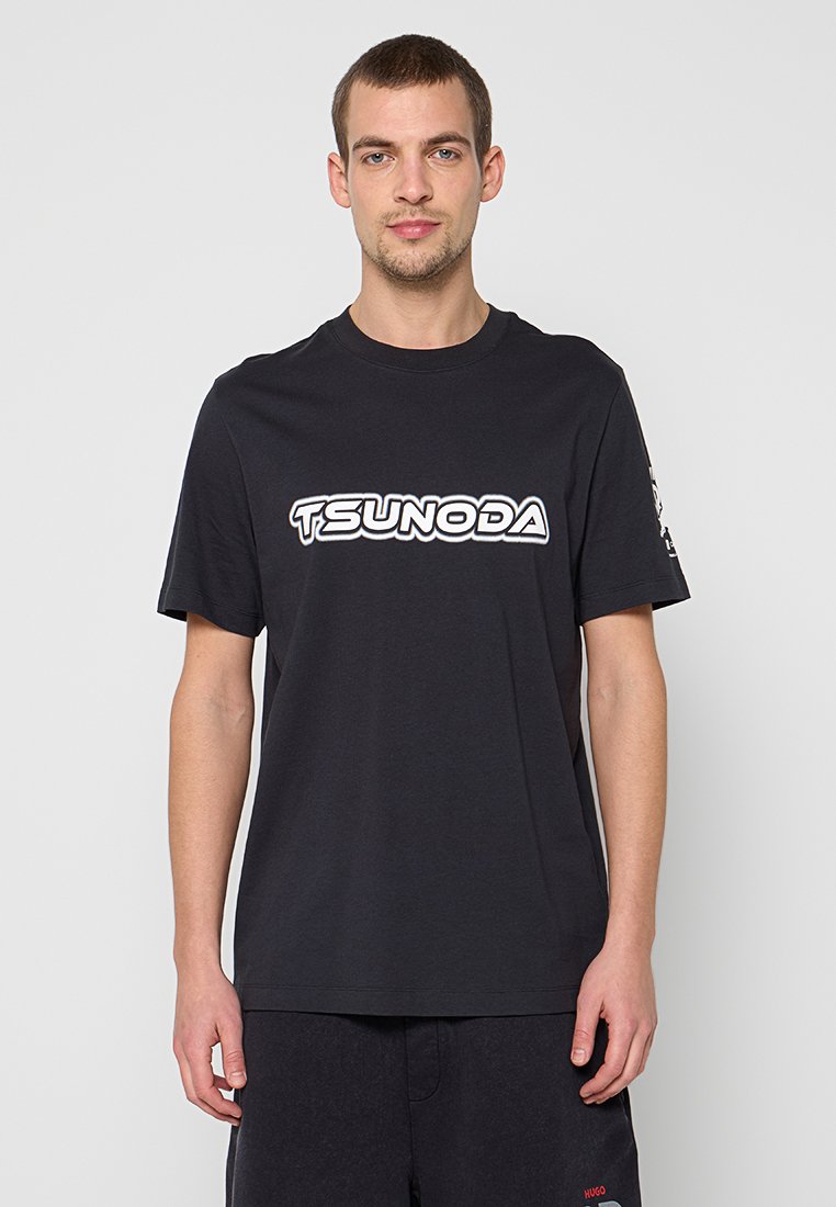HUGO T-shirt print zwart