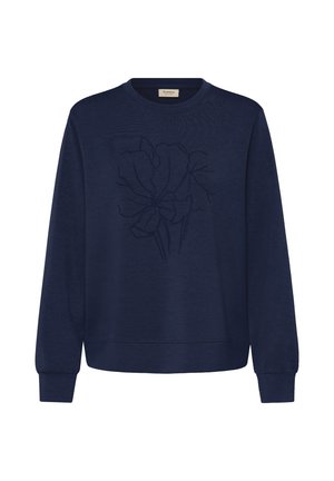Fransa, FRAURORA PU 25 - Sweatshirt - draw flower navy blazer