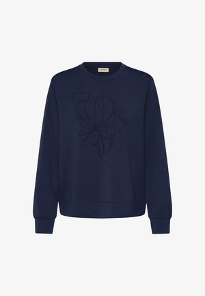 Fransa, FRAURORA PU 25 - Sweatshirt - draw flower navy blazer