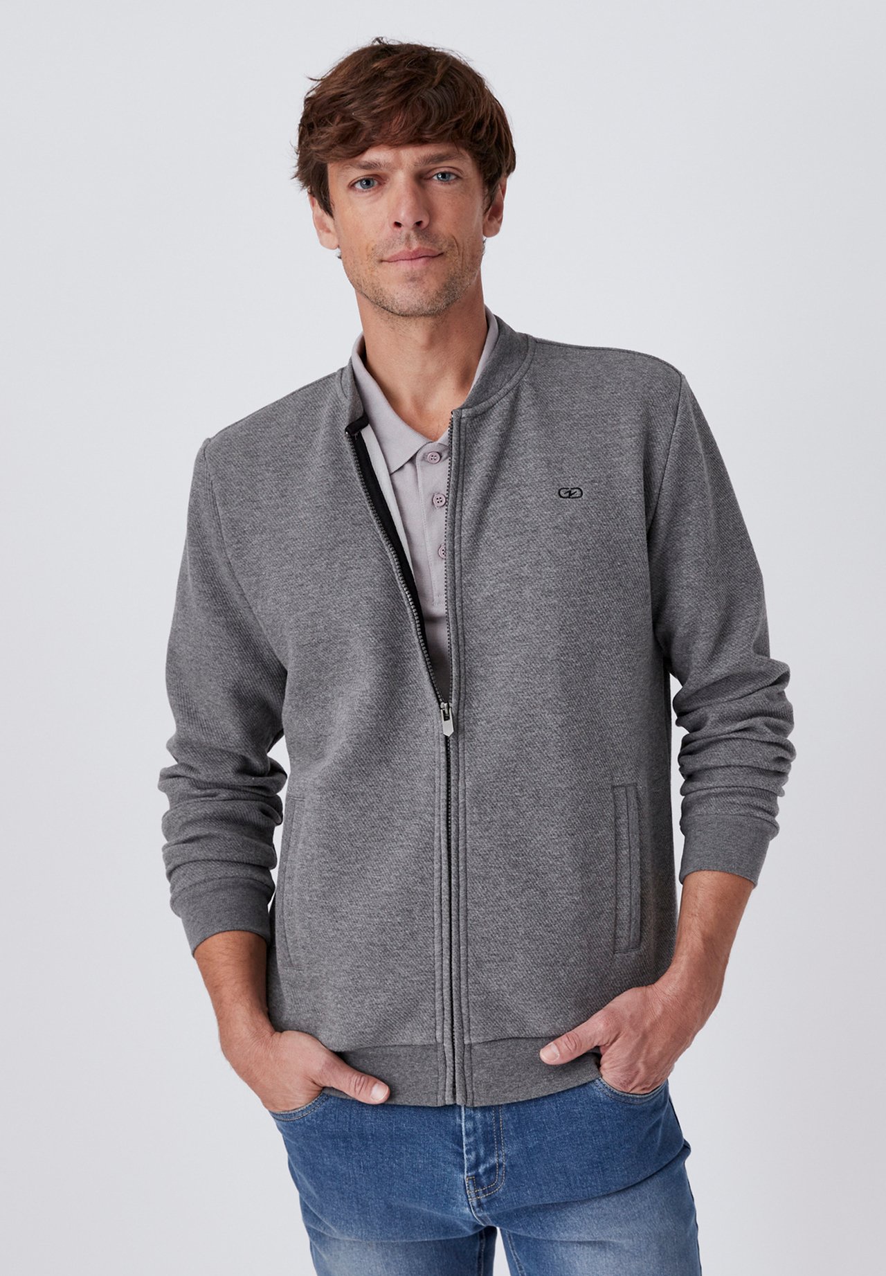 Damart LEISURE COLLECTION - Sweater met rits - Light Heather Gray 