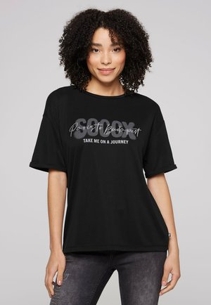 Soccx SOCCX OVERSIZED T-SHIRT MIT LOGO ARTWORK - Print T-shirt - black
