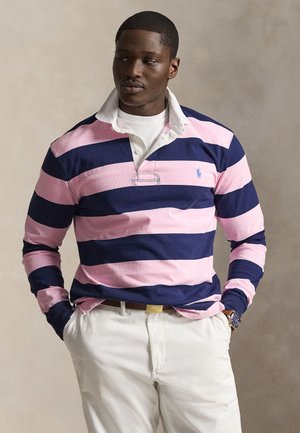 Polo Ralph Lauren Big & Tall THE ICONIC RUGBY SHIRT - Top s dlhým rukávom - carmel pink/newport navy