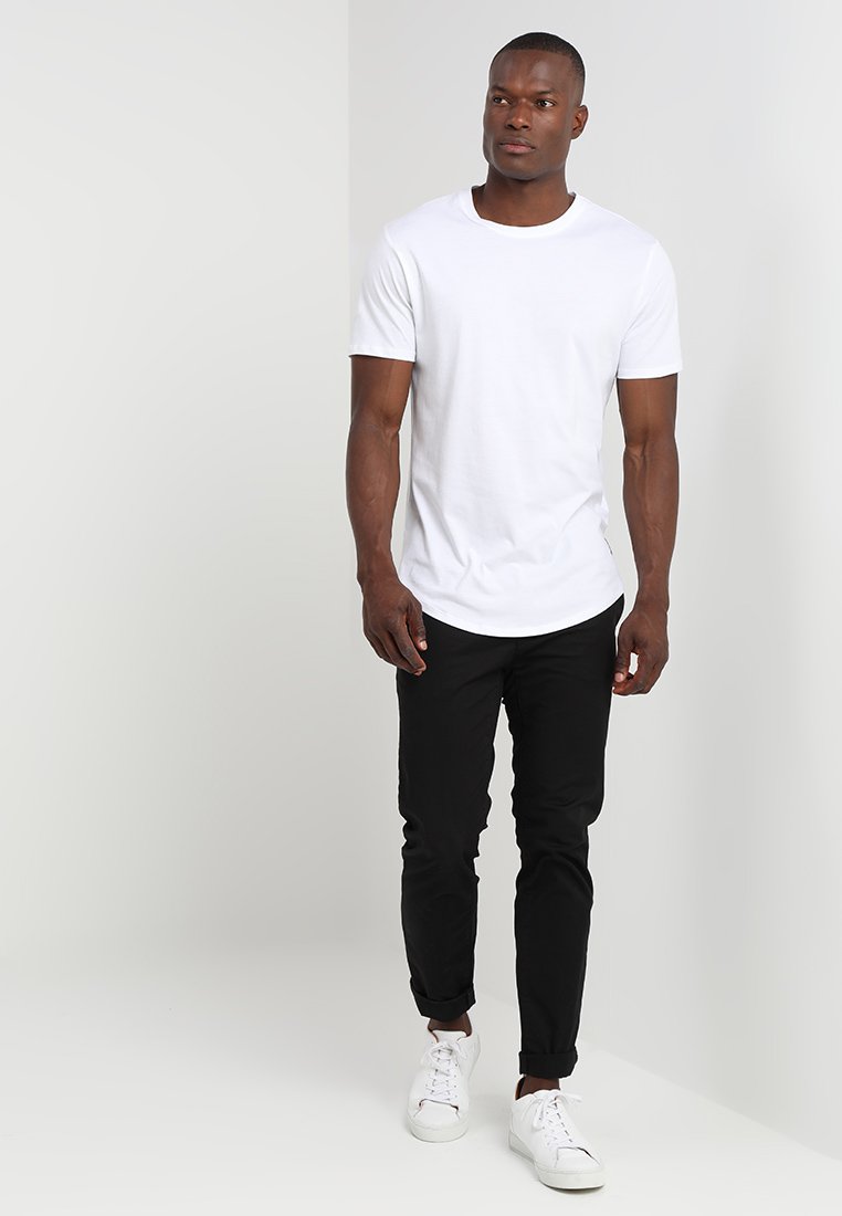 Only & Sons ONSMATT LONGY TEE 5 PACK - T-shirt básica - white/black