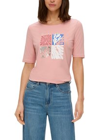 s.Oliver MIT FRONT - T-Shirt print - pfirsich