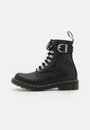 Lace-up ankle boots - black
