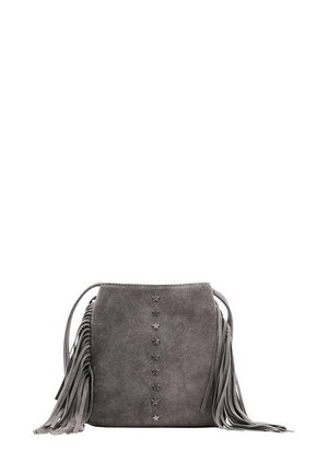 BUCKET WITH FRINGES KID - Umhängetasche - grey
