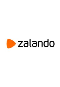 Logo Zalando przedstawiające pogrubioną, czarną czcionkę bezszeryfową z stylizowanym pomarańczowym trójkątnym kształtem obok tekstu na białym tle.