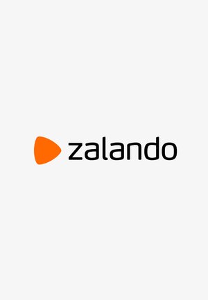 Zalando-logo med en fet, svart sans serif-skrift og en stilisert oransje trekantet form ved siden av teksten på hvit bakgrunn.