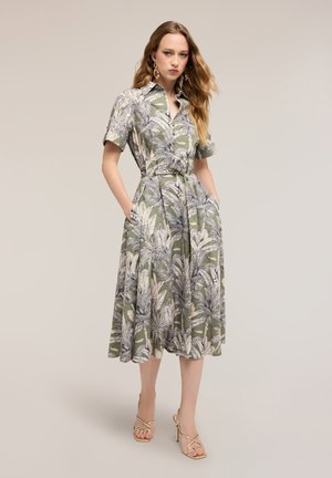 Motivi VESTITO CHEMISIER CON STAMPA - Blousejurk - verde militare