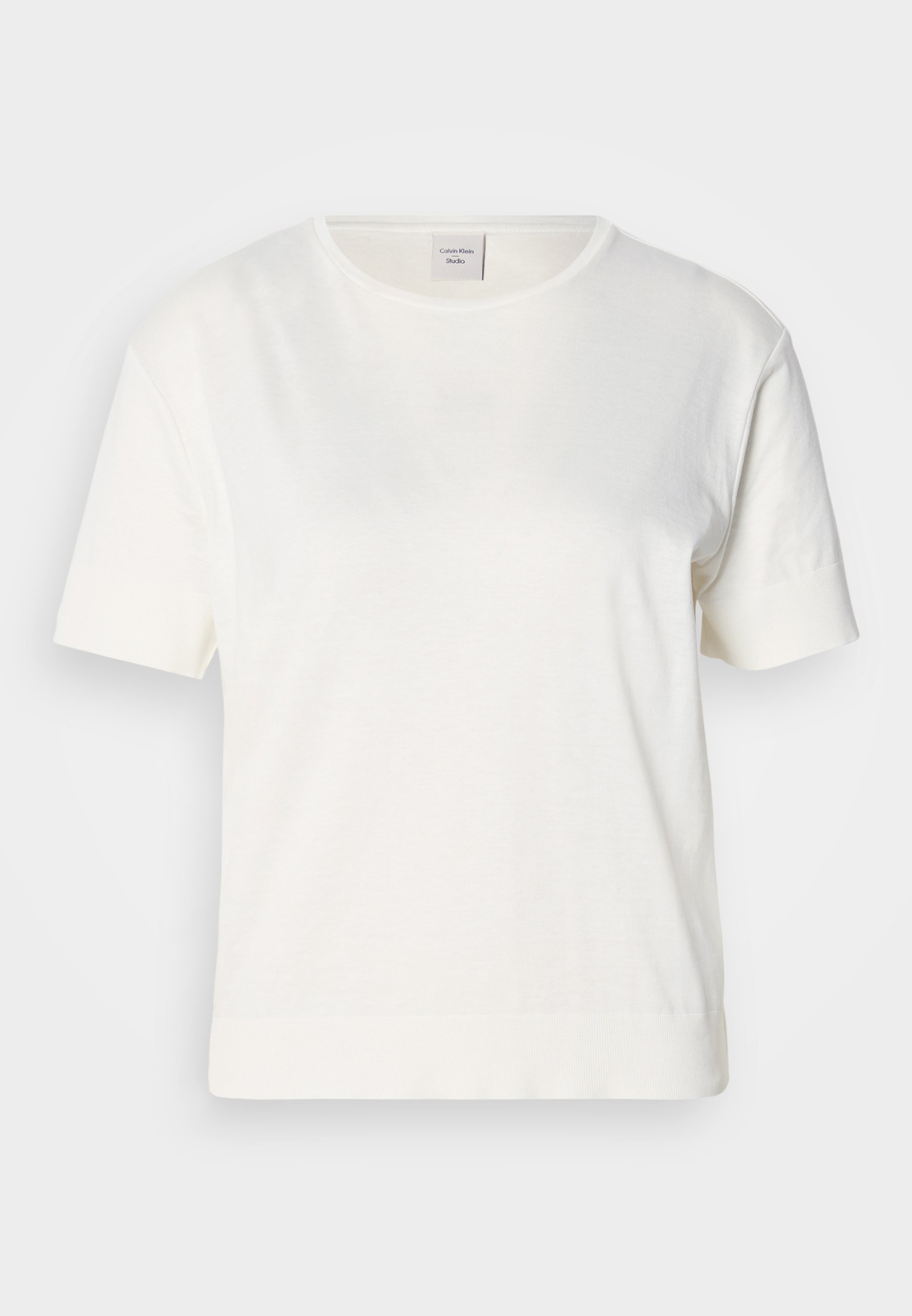 Calvin Klein CREW TEE - Jednoduché tričko - snow white