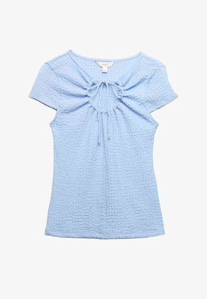 Marks & Spencer, TEXTURED KEYHOLE TOP. - Bluse - blue