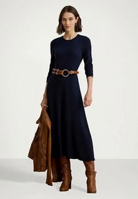 Lauren Ralph Lauren WOOL CREWNECK SWEATER DRESS - Dienas kleita - lauren navy