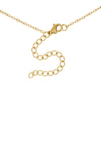 Goldkette mit ovalen Gliedern und einem Karabinerverschluss, die eine glatte Textur und ein einheitliches Finish präsentiert.