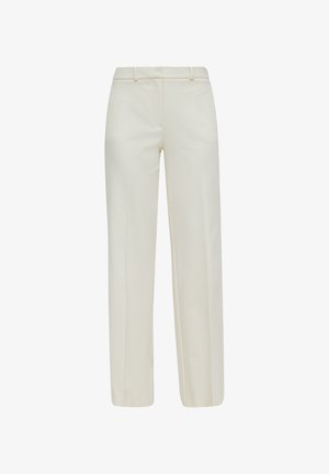 comma MIT HIGH RISE-BUND - Trousers - ecru