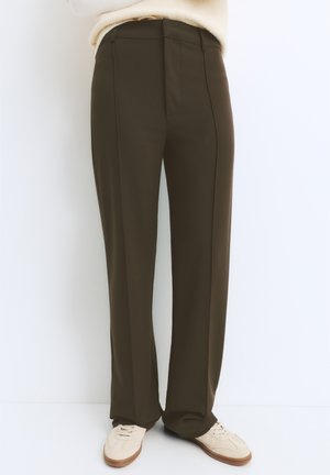 PULL&BEAR STRAGHT  - Housut - khaki