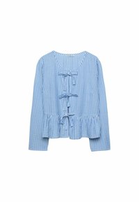Stradivarius STRIPED WITH BOWS - Bluza - light blue