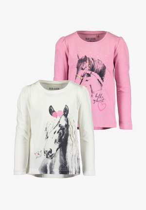 BASICS - Top s dlouhým rukávem - m02 - offwhite + azalee