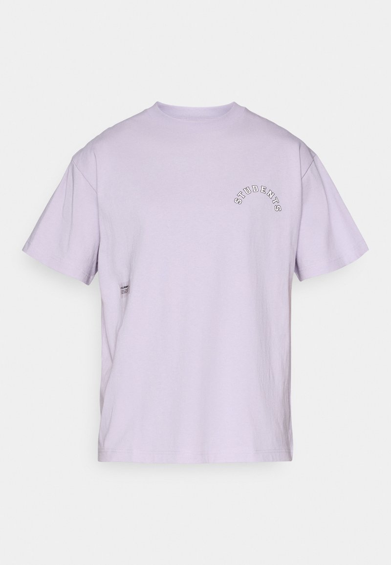 Students T-shirt print blauwgrijs