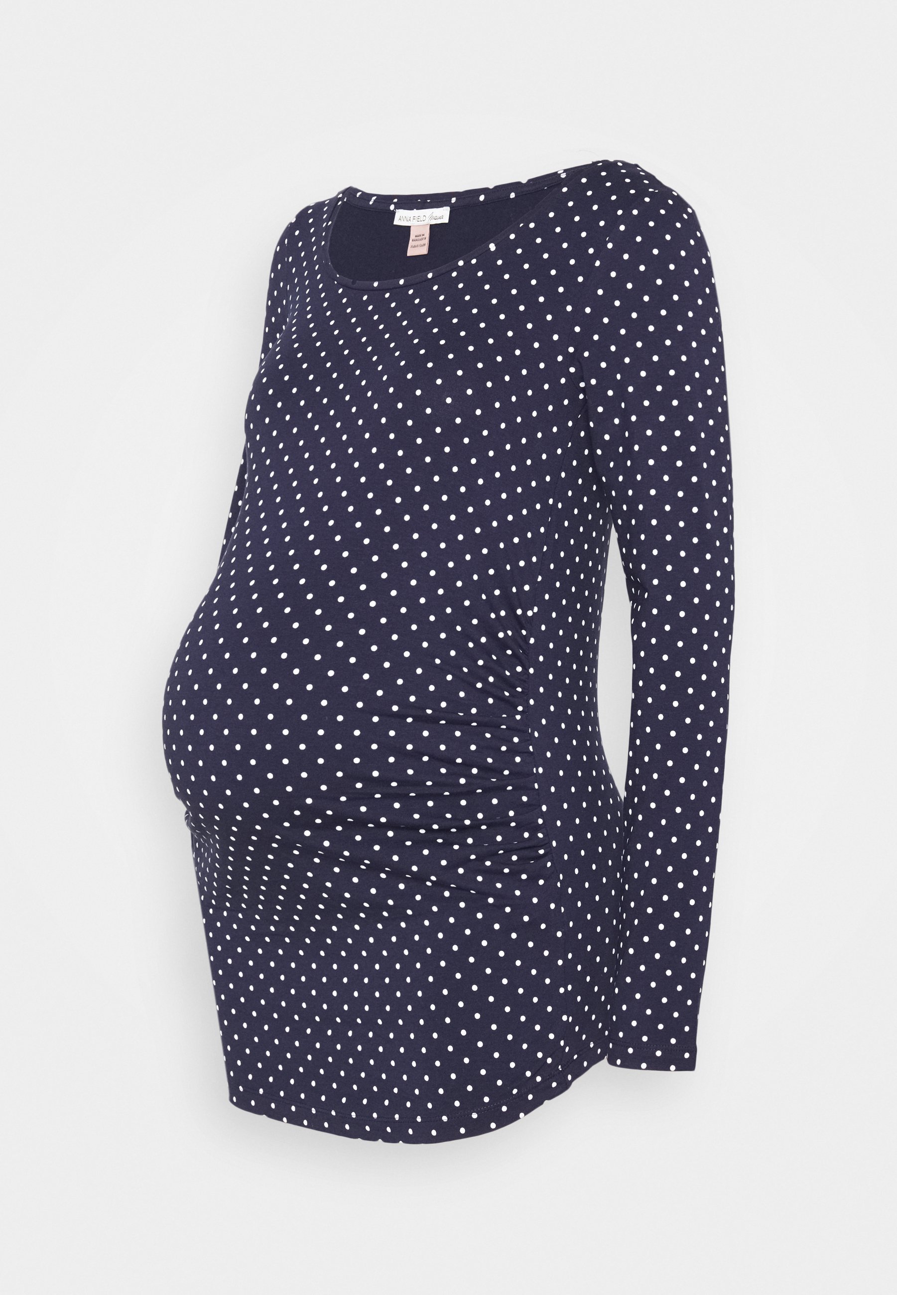 Anna Field MAMA Topper langermet dark bluewhitemørkeblå Anna Field MAMA Topper langermet - off-white/dark blue